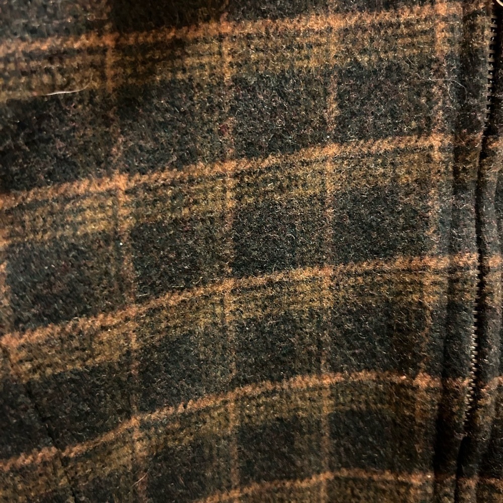 Harris Wallace Petites Gray & Brown Plaid Wool Blend Jacket Blazer Sz 2P - Picture 7 of 12